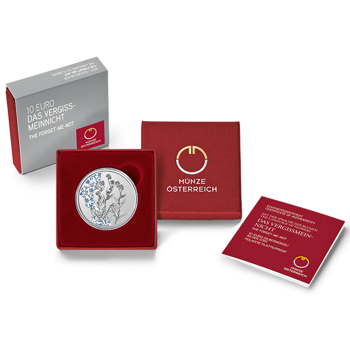 2023 Forget-Me-Not Flower (Blue) - 10€ Austria Proof