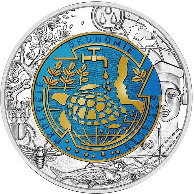 2023 Global Heating - €25 Austria Niobium Proof