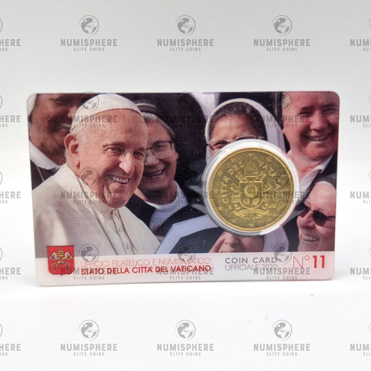 2020 50 Cent - Vaticano Coincard s/ selo N11 - 50 Cent, Coincard