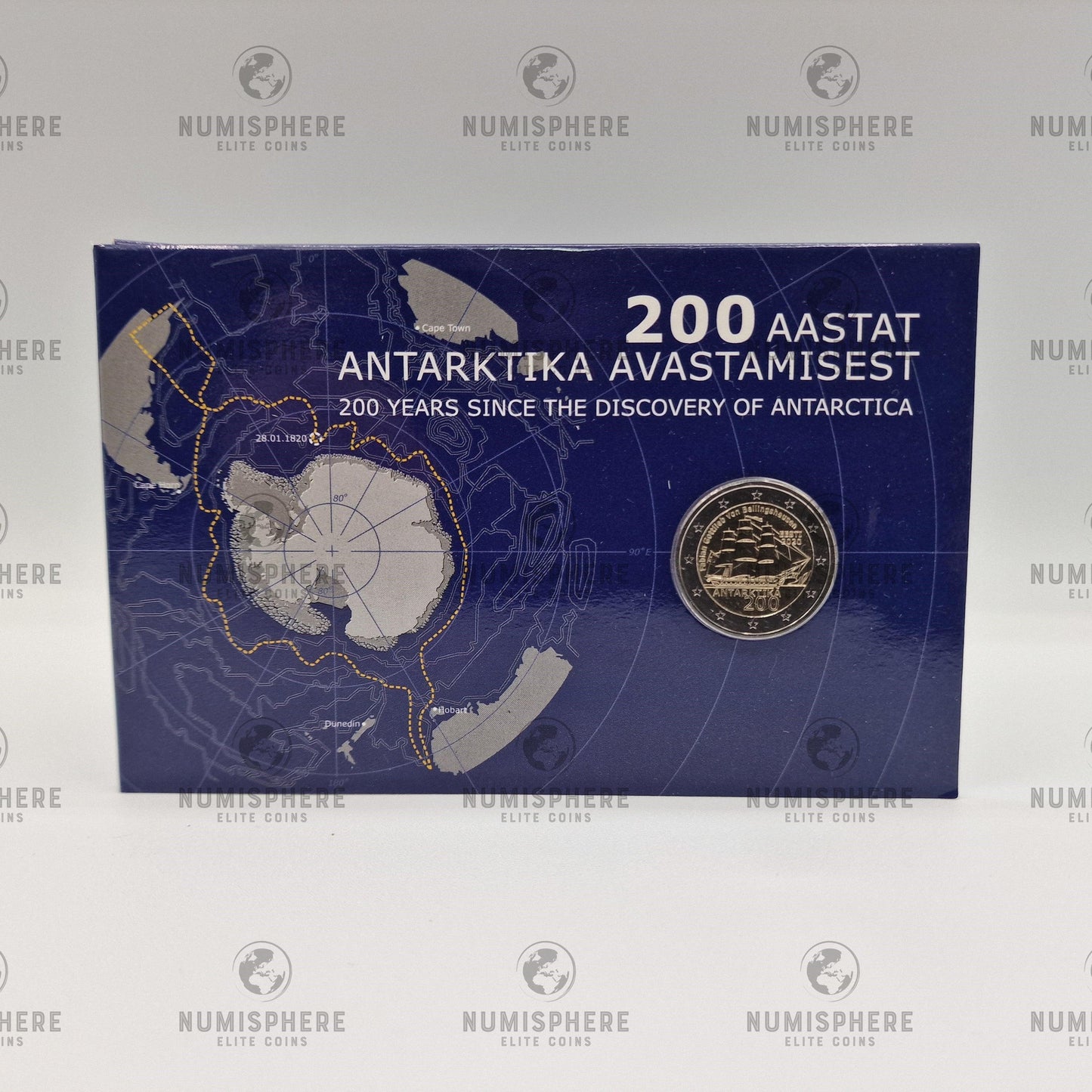 2020 200 anos da 1ª Expedição à Antártida - 2€ Estónia Coincard - 2 Euro, Coincard