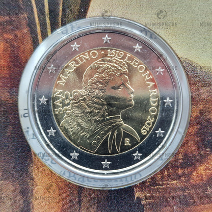 2019 "Leonardo Da Vinci" - 2€ San Marino Coincard - 2 Euro, Coincard