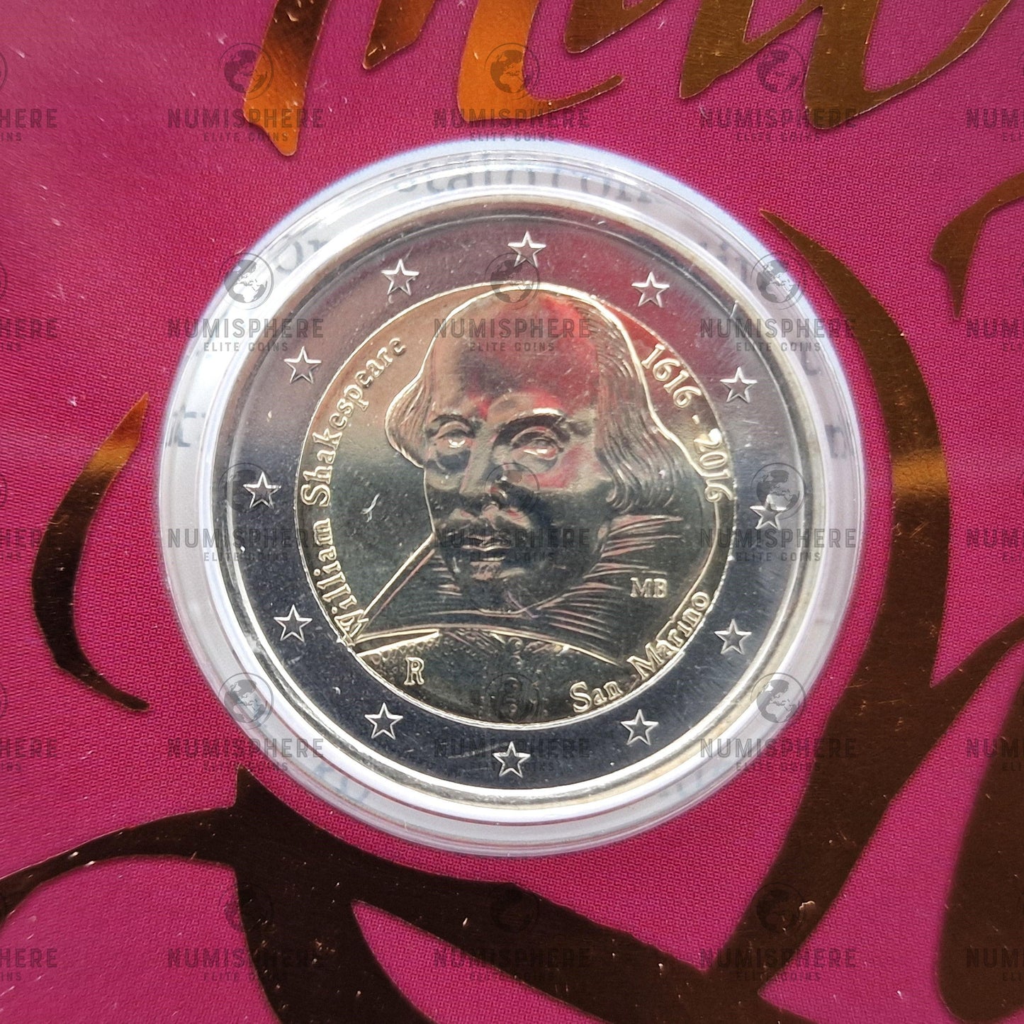 2016 "William Shakespeare" - 2€ San Marino Coincard - 2 Euro, Coincard