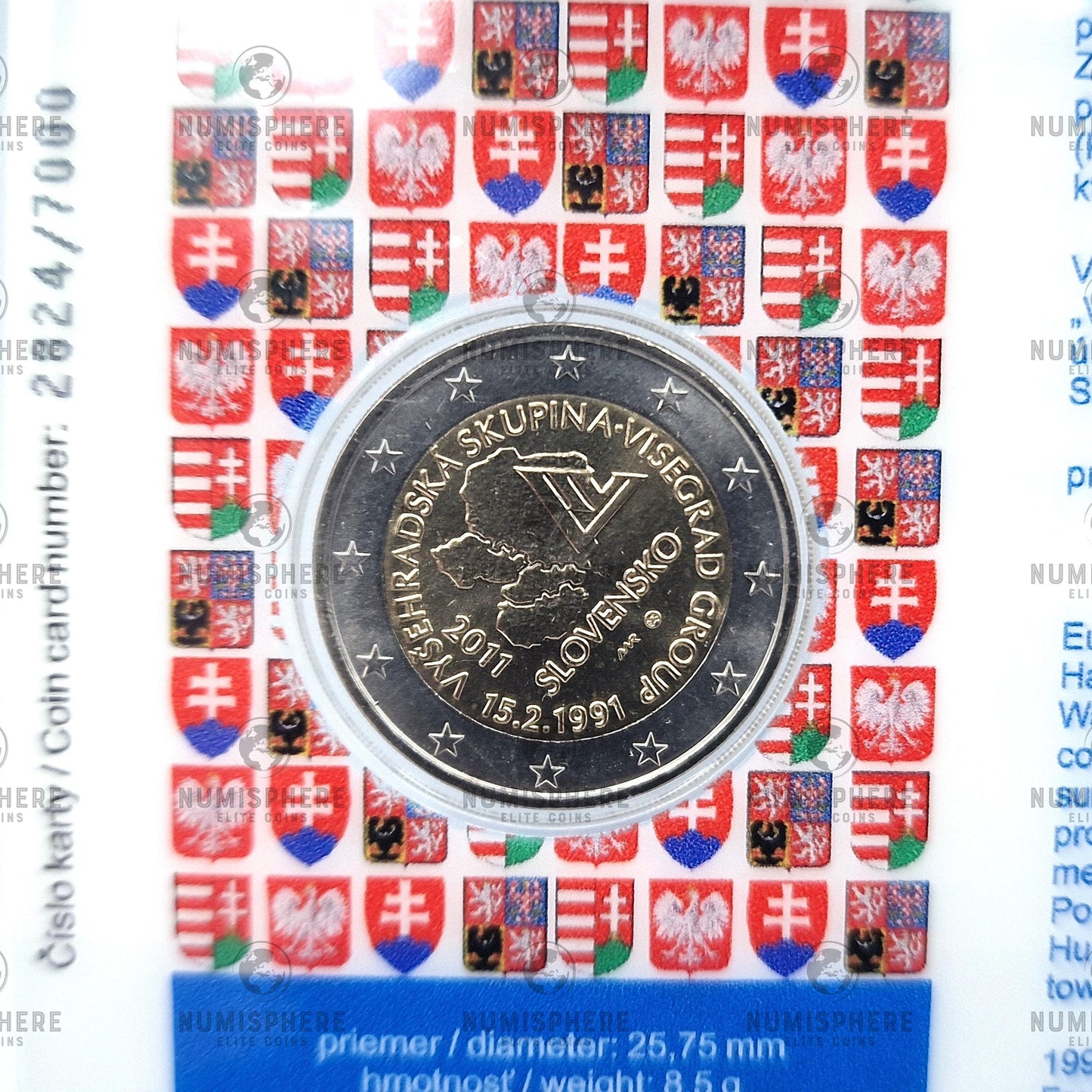 2011 Visegrad - 2€ Eslováquia Coincard - 2 Euro, Coincard