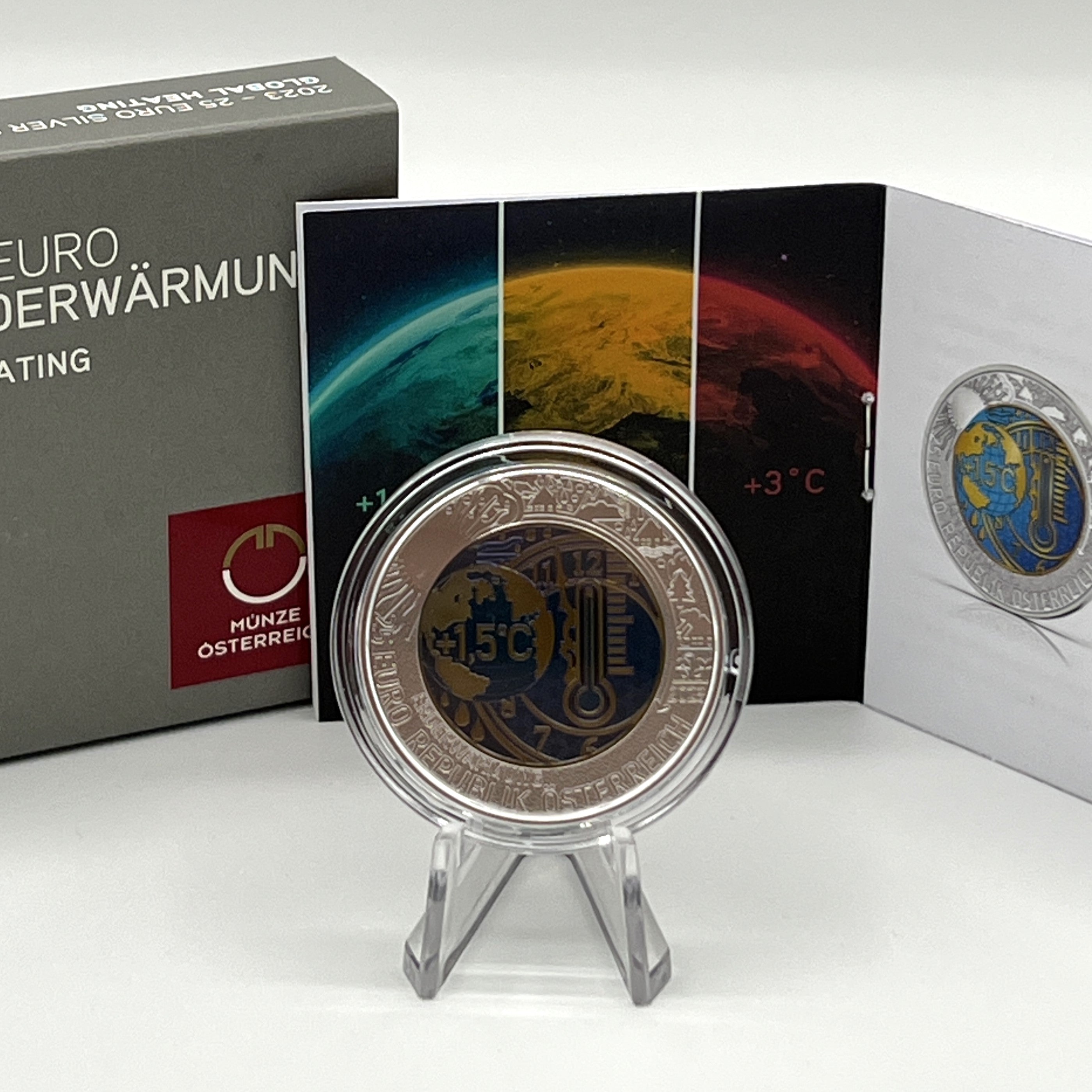 2023 Aquecimento Global - 25€ Áustria Niobium Proof
