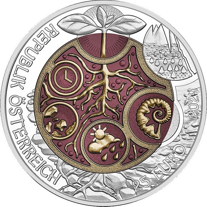 2024 Edaphon - 25€ Áustria Niobium Proof