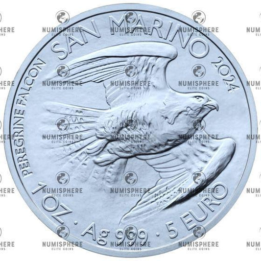 2024 "Peregrine Falcon" (Silver) €5 - San Marino BU