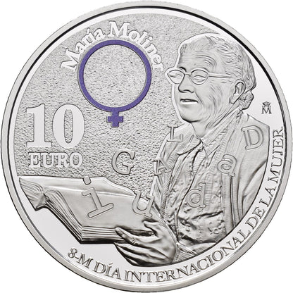 (PRÉ-VENDA) 2025 Dia da Mulher "Marina Moliner" - 10€ Espanha Proof