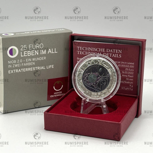 2022 Vida Extraterrestre - 25€ Áustria Niobium Proof - 25 Euro, Proof