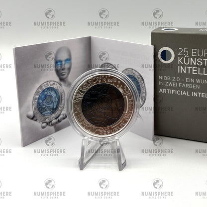 2019 Inteligência Artificial - 25€ Áustria Niobium Proof - 25 Euro, Proof
